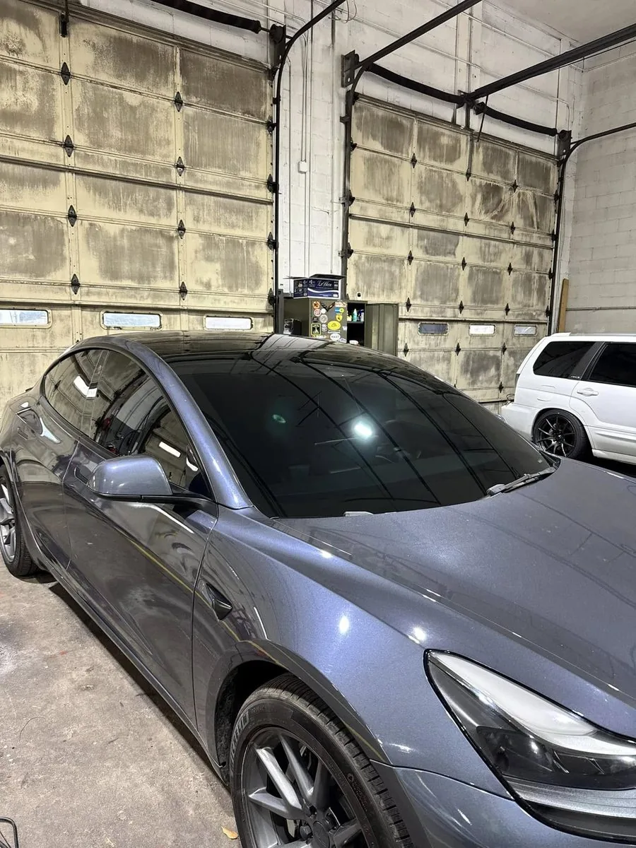 Tesla Model 3 tinted at Shaded Industries in Canton, NC